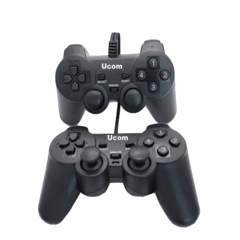 UCOM 2-in-1 PC Dual Shock Joypad Controller / Gamepad - Black