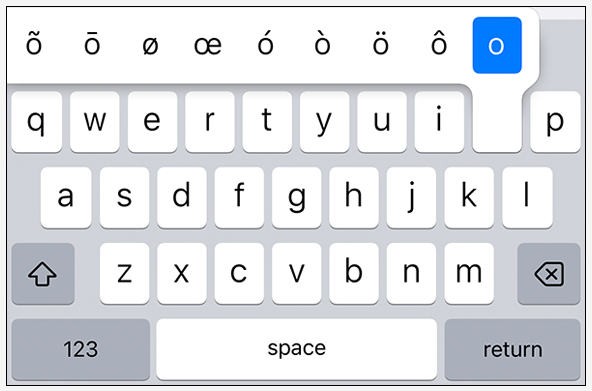 iPhone keyboard